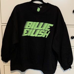 Billie Eilish Black & Green Crewneck Hoodie